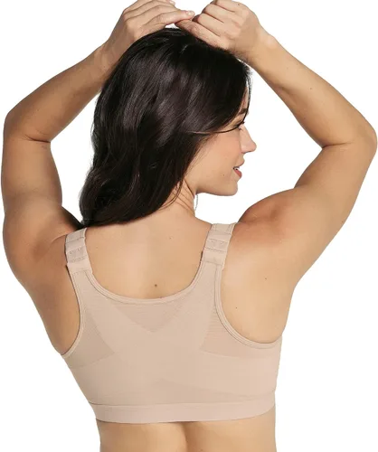 Vista 2 de Sujetador corrector de postura con cierre frontal de cobertura completa para mujer