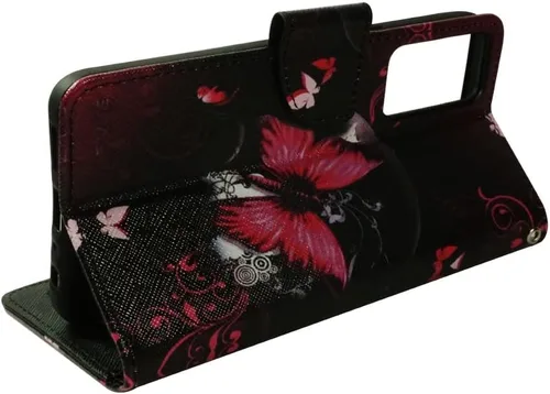 Vista 5 de Zase TCL 40 XE 5G (Verizon) - Funda protectora para teléfono, bonita mujer, de piel sintética de alta calidad, con función atril, soporte