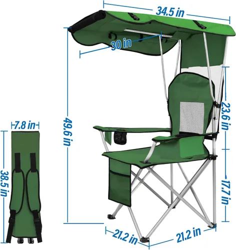 Vista 3 de Silla de camping, silla plegable portátil para interiores y exteriores