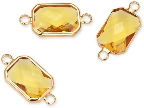 Vista 20 de Adabele 5pcs grado A abril diamante claro piedra natal conector rectángulo de corte radiante enlace 0.551 in plateado plata cristal Rhinestone Bead