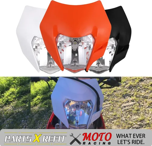 Vista 7 de AnXin Faro delantero universal para motocicleta SX SXF XC XCW EXC XCF CRF YZF KLX RMZ TX 50 85 125 150 250 300 350 450 500 525 Enduro Supermoto negro