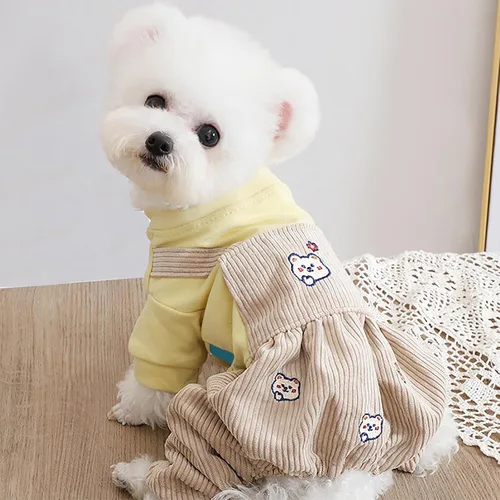 Vista 45 de Ropa de invierno para perros, overoles elegantes para mascotas para perros pequeños y medianos, lindo mono para cachorros, ropa clásica para perros