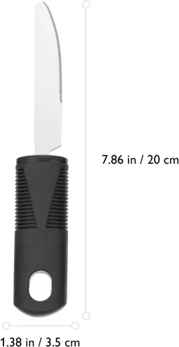Vista 3 de Adaptive Utensils Set Weighted Utensils for Elderly and Disabled, Stainless Steel Fork, Knife, Spoon Silverware Set