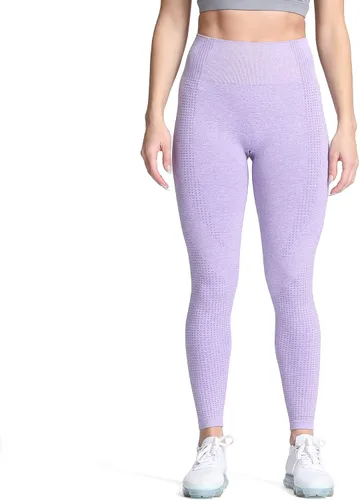 Vista 2 de Aoxjox Leggings de cintura alta para mujer, para entrenamiento, gimnasio, sin costuras, pantalones de yoga