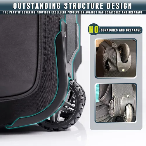Vista 4 de CHAMPKEY Professional Golf Travel Bags for Airlines with Password Lock - Hard Case Golf Travel Bag with Support Pole and Oversized Wheels
