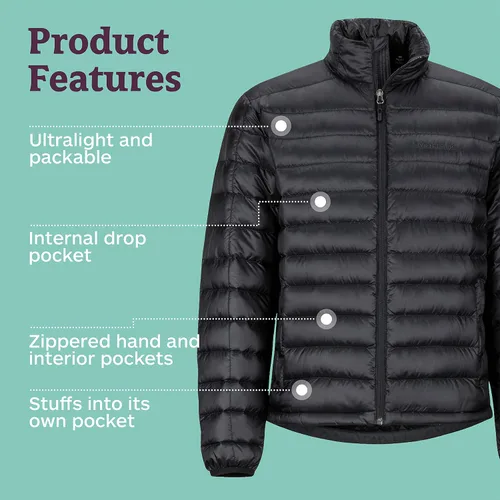 Vista 4 de Marmot Zeus - Chaqueta ligera y resistente al agua, para hombre, 700 relleno de plumón