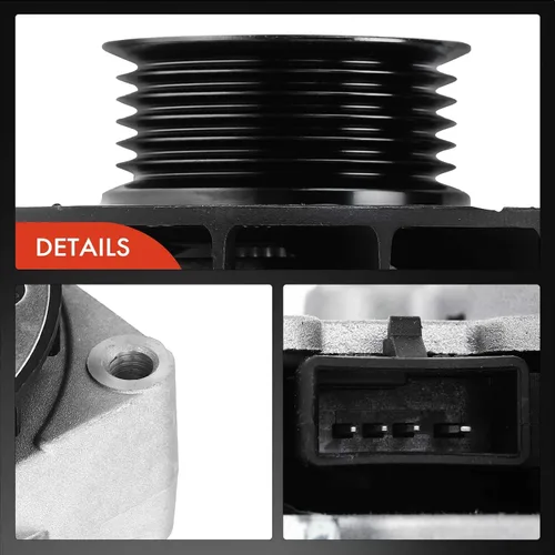Vista 7 de A-Premium Alternador compatible con Chevrolet y GMC Express Suburban Yukon Savana C-Series 1500/2500/3500, 140Amp 12V CW 6 surcos, repuesto #