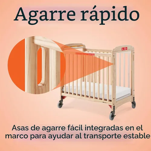 Vista 8 de Foundations First Responder - Cuna de lado fijo de evacuación, cuenta con paneles Clearview, incluye marco de evacuación, ruedas de gran