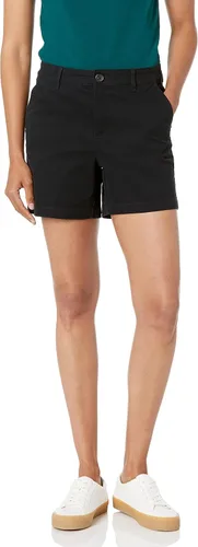 Vista 21 de Amazon Essentials Pantalones cortos caqui de tiro medio y entrepierna de 5 pulgadas para mujer (disponible en cortes rectos y curvos)