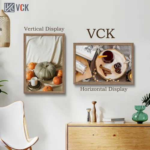 Vista 306 de VCK Marcos para póster de madera maciza de 22.375 x 34 pulgadas, marco de fotos A1 negro con montaje en pared, paquete de 3
