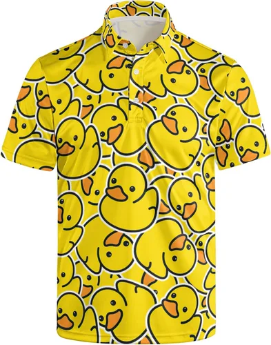 Vista 81 de Camisa de golf de los años 80 para hombre, ajuste seco, manga corta, estampada, divertidas, camisas de golf de los años 90 para hombre