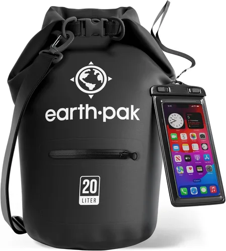 Vista 39 de Earth Pak Bolsa seca impermeable con bolsillo con cremallera, mochila impermeable para mantener el equipo seco