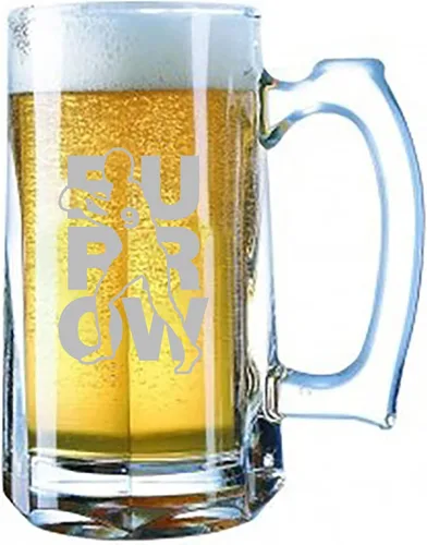 Vista 4 de Hat Shark Taza de cerveza gigante grabada con láser, jarra de cerveza de 28 onzas, jugador atlético de deportes de fútbol (Allen #17)