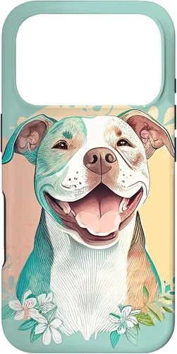 Vista 30 de Pit Bull - Carcasa para iPhone 17, diseño artístico de Pitbull para mujer