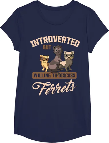 Vista 71 de Camiseta para amantes de los animales de los hurones, Negro, S