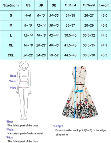 Vista 3 de Belle Poque Vestido vintage sin mangas con cinturón, vestidos de los años 50 para mujer