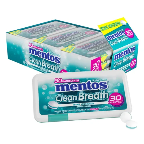 Vista 4 de Mentos Vitamina de mentas duras, mezcla fresca y frutal, botella de 150