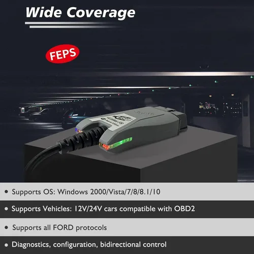 Vista 5 de VLINKER FS OBD2 escáner OBDII adaptador USB lector de código herramienta de diagnóstico para FORScan con interruptor automático HS/MS-CAN