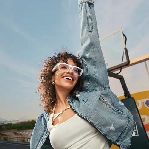 Vista 2 de OhO sunshine Gafas de sol de audio Bluetooth, gafas deportivas ligeras de oído abierto, tiempo de reproducción de 10 horas, resistente al agua