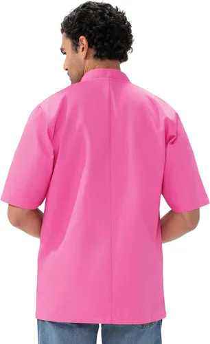 Vista 7 de Chef Works Chaqueta de Chef Unisex Volnay Rosa fuerte