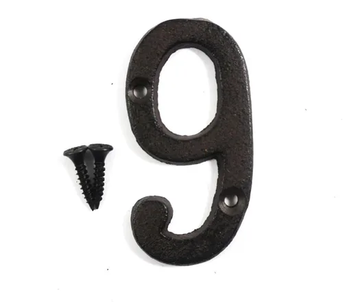 Vista 37 de Letras del abecedario de 3" en metal de hierro fundido decorativas, estilo clásico, para colgar letreros de pared, dirección, nombre, letrero