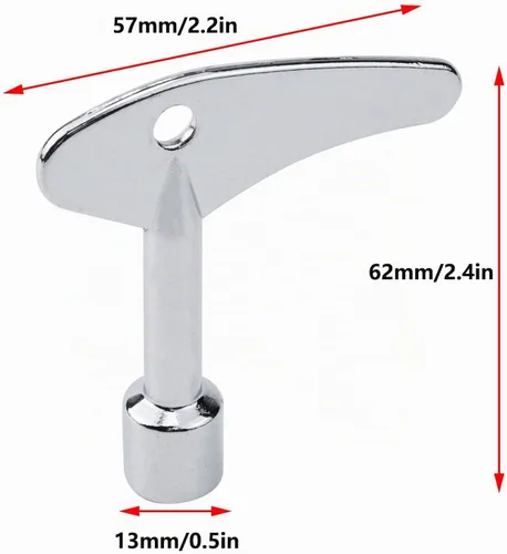 Vista 2 de Antrader Llave de llave triangular, llaves de bloqueo triangulares Matel, llaves universales para ascensor, puerta de ascensor de emergencia