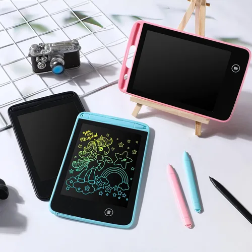 Vista 7 de Zhehao 8 tabletas de escritura LCD de 6.5 pulgadas, tablero de dibujo colorido educativo para niños de 3 a 6 años, regalos de oficina