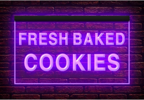 Vista 15 de 110138 - Letrero de neón con luz LED de 16 x 12 pulgadas, 110138 galletas recién horneadas para cafetería, pastelería, panadería, tienda, tienda 16