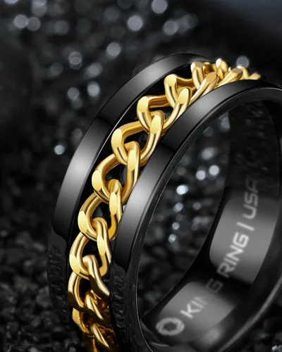Vista 25 de King Ring 8mm Spinner Ring – Fidget Ring for Men & Women – Designed in USA