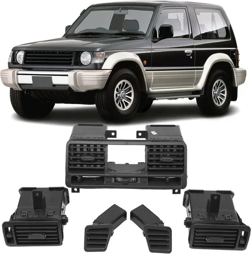 Vista 6 de Kit de ventilación de salpicadero 5 piezas de ventilación central, mb775268 compatible con pajero montero 1990 2004, actualización