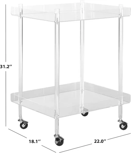 Vista 4 de Safavieh Home Collection - Carrito de cocina blanco Healy