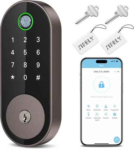 Vista 11 de Cerradura inteligente de huellas digitales con teclado – Cerradura de entrada sin llave para casa, apartamento, oficina, Airbnb, alquiler, niños