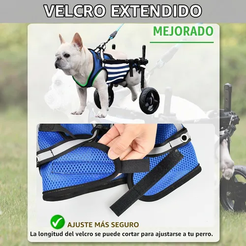 Vista 5 de Silla de ruedas para perros mejorada 2025 para patas traseras, silla de ruedas pequeña para perros con patas traseras discapacitadas, carritos