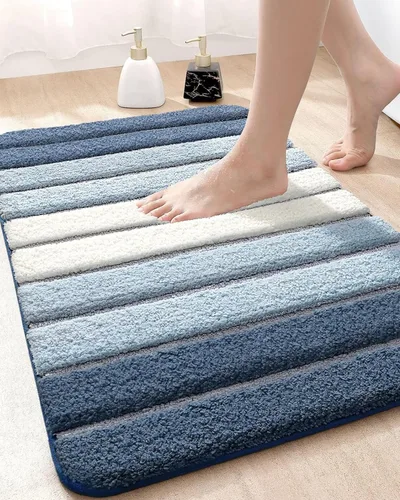 Vista 16 de DEXI Alfombras de baño de 30 x 17 pulgadas, lavables a máquina, antideslizantes, de microfibra suave, absorbente, de secado rápido, para suelo
