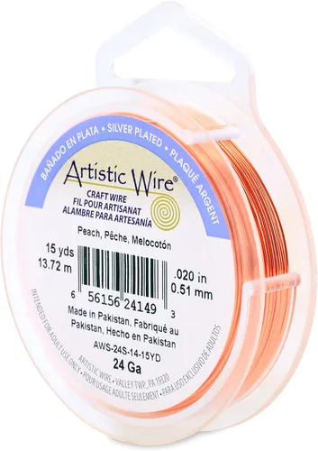 Vista 81 de Artistic Wire, Alambre de cobre de color chapado en plata de calibre 18, resistente al deslustre, amatista, 20 pies