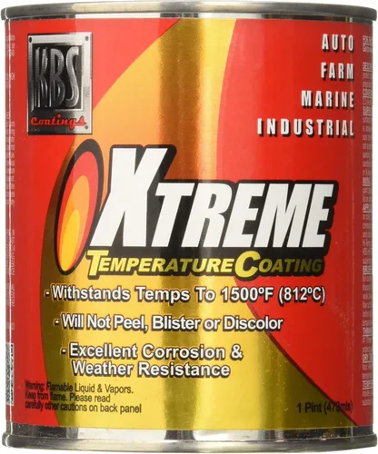 Vista 9 de KBS Coatings - Recubrimiento de temperatura Xtreme, color negro azabache , Acero inoxidable