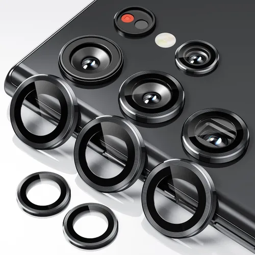 Vista 10 de Protector de lente de cámara para Samsung Galaxy S22 Ultra, aleación a prueba de caídas y arañazos, protección para accesorios de 6.8 pulgadas