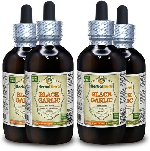 Vista 5 de Herbal Terra LLC Extracto líquido de bulbo seco de ajo negro (Allium Sativum), certificado orgánico, 2 onzas
