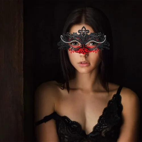 Vista 3 de Hoshin - Máscara para baile de máscaras, decoraciones de Mardi Gras, máscaras venecianas para mujer