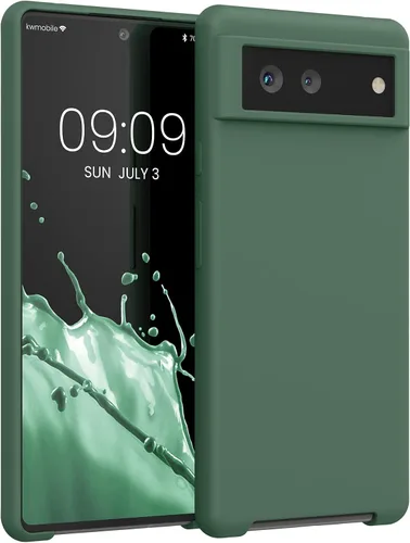 Vista 51 de kwmobile Funda Compatible con Google Pixel 6 Pro - Funda de teléfono de silicona TPU con acabado suave - Azul Arrecife