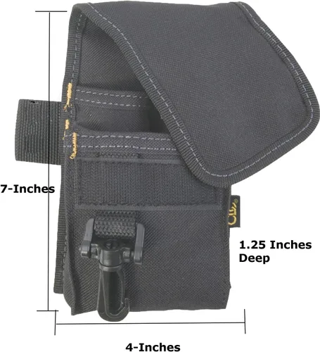 Vista 5 de Custom Leathercraft CLC 1104 portaherramientas múltiple para diversos usos de construcción, soporte para celular