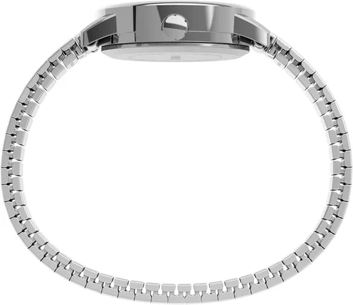 Vista 2 de Timex Easy Reader - Juego de caja de reloj de 0.984in para mujer, esfera blanca plateada con correa de expansión cónica + correa de cuero negro
