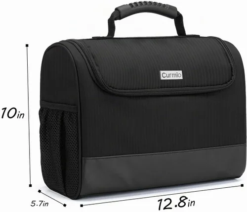 Vista 6 de CURMIO Bartender Kits Bag, estuche de viaje portátil para juego de Negro