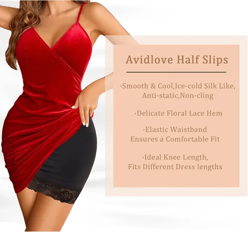 Vista 5 de Avidlove Medias sandalias para mujer, debajo del vestido, no se pegan, ribete de encaje floral, por encima de la rodilla, medias