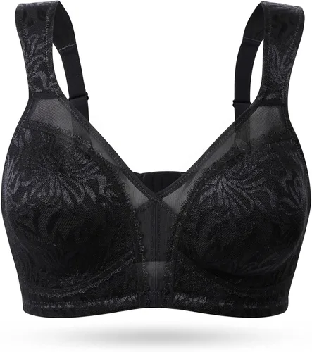 Vista 6 de Wingslove - Brasier para mujer, copa completa, sin acolchado, cómodo, minimizador, sin alambre, talla grande