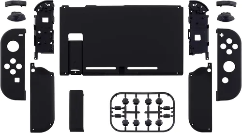 Vista 2 de eXtremeRate - Placa trasera para Nintendo Switch Console, NS Joycon con carcasa de mando de mano con botones de juego completo, carcasa de repuesto