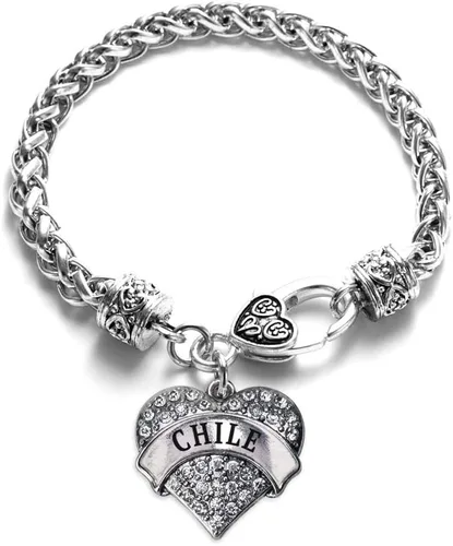 Vista 149 de Inspired Silver - Pulsera de plata con dije de corazón pavé con joyas de circonita cúbica