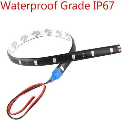 Vista 5 de ESUPPORT - Tira de luz LED (12 V, 15 LED, 11.8 in, flexible, impermeable, 4 unidades) 15 Led Vehicle Decoration Neon Light Kit Interior Exterior
