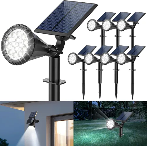 Vista 10 de 2 reflectores solares para exteriores, 56 luces LED para exteriores para el jardín, impermeables IP68, 2 paquetes, 4 modos de iluminación