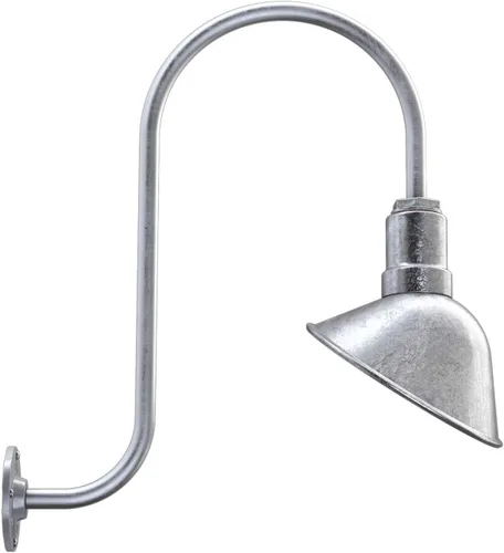 Vista 62 de Steel Lighting Co. Luz de Letrero de Tienda Venice para Pared de Acento de Restaurante al Aire Libre Cúpula de 9 pulgadas Brazo Recto de 6